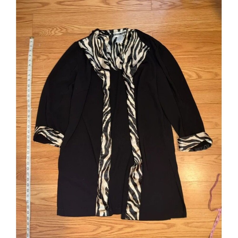 women’s y2k zebra trim duster jacket